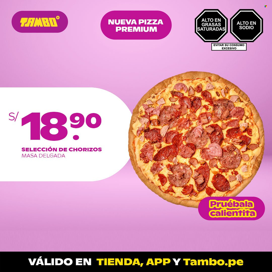 thumbnail - Folleto actual Tambo - 5.1.2023 - 1.2.2023 - Ventas - pizza, chorizo. Página 1.