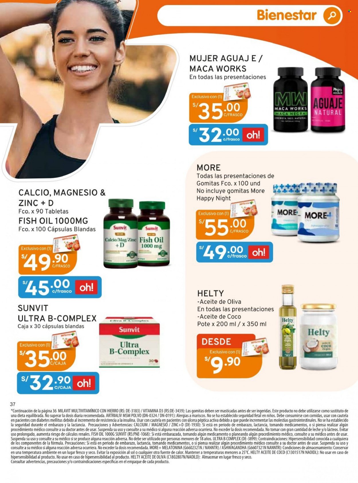 Folleto actual Mifarma - 1.3.2023 - 31.3.2023 - Ventas - aceite de coco, gomitas, Calcio, Melatonina, Vitamina D, suplemento alimenticio, Multivitamínico. Página 37.