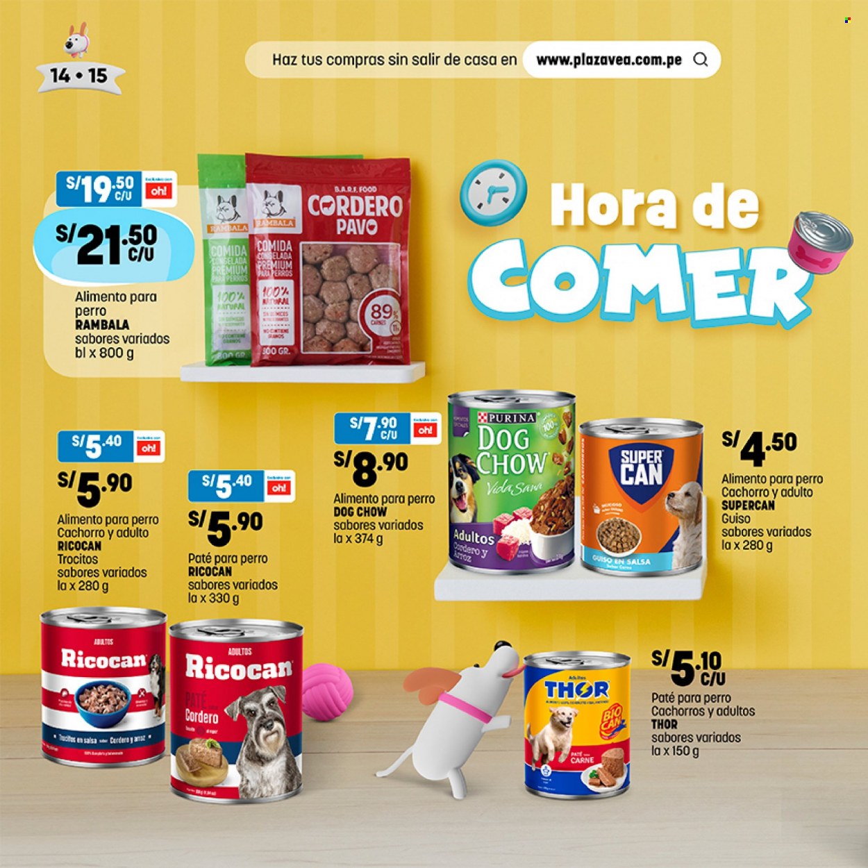 Folleto actual Plaza Vea - 13.3.2023 - 26.3.2023 - Ventas - cordero, guiso, Purina, alimento para perros, alimentos para mascota. Página 12.