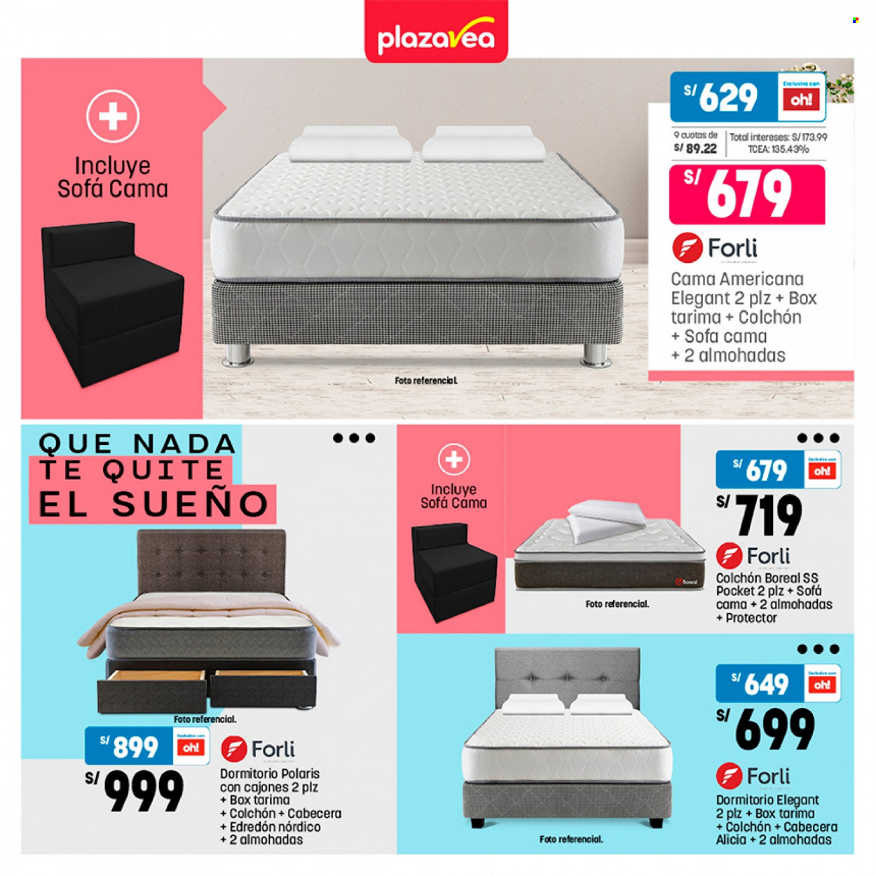 Folleto actual Plaza Vea - 13.3.2023 - 26.3.2023 - Ventas - sofá cama, edredón. Página 11.