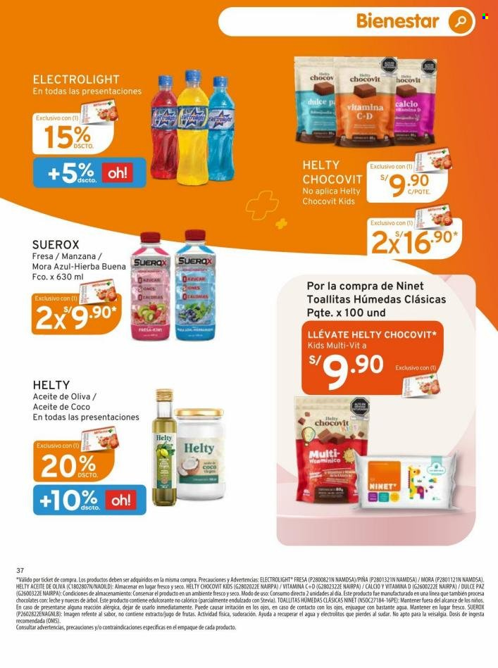 Folleto actual Mifarma - 1.5.2023 - 31.5.2023 - Ventas - toallitas, toallas húmedas, aceite de coco, suplemento alimenticio. Página 37.