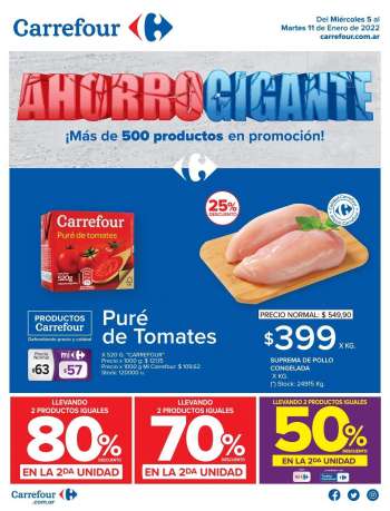 Folleto actual Carrefour Hipermercados - 05/01/22 - 11/01/22.