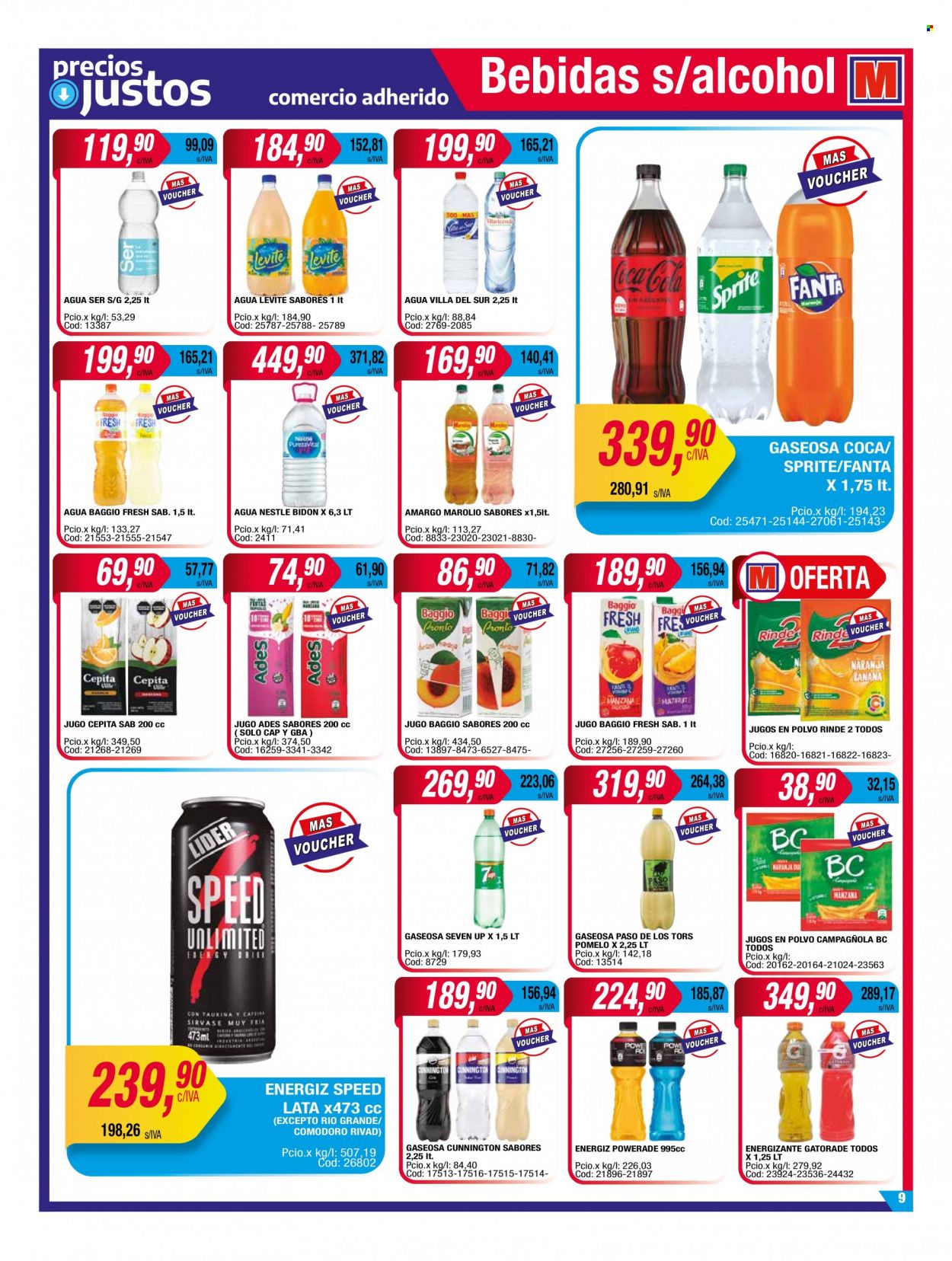 Folleto actual Maxiconsumo - 13/03/23 - 19/03/23 - Ventas - Nestlé, aceite, aceite de girasol, Fanta, Sprite, jugo en polvo, bebida, bebida energética, bebida isotónica, Powerade. Página 9.