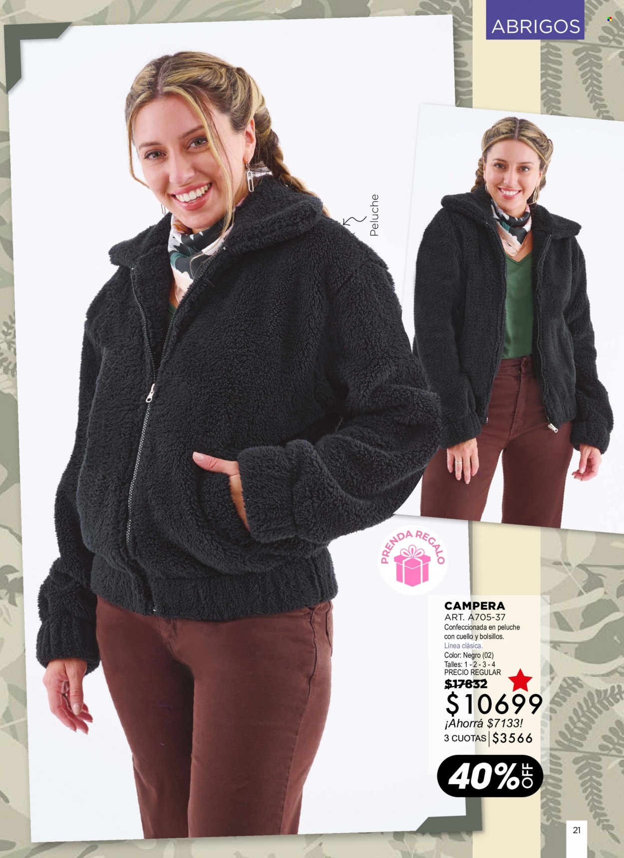 Folleto actual Juana Bonita - Ventas - campera. Página 21.