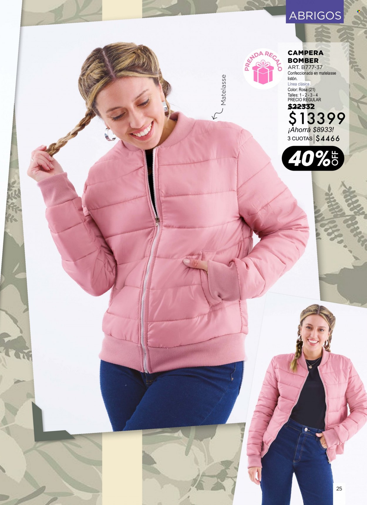Folleto actual Juana Bonita - Ventas - chaqueta, campera. Página 25.