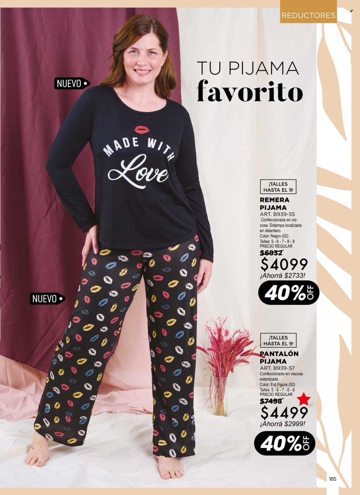 Folleto actual Juana Bonita - Ventas - remera, pijama. Página 185.
