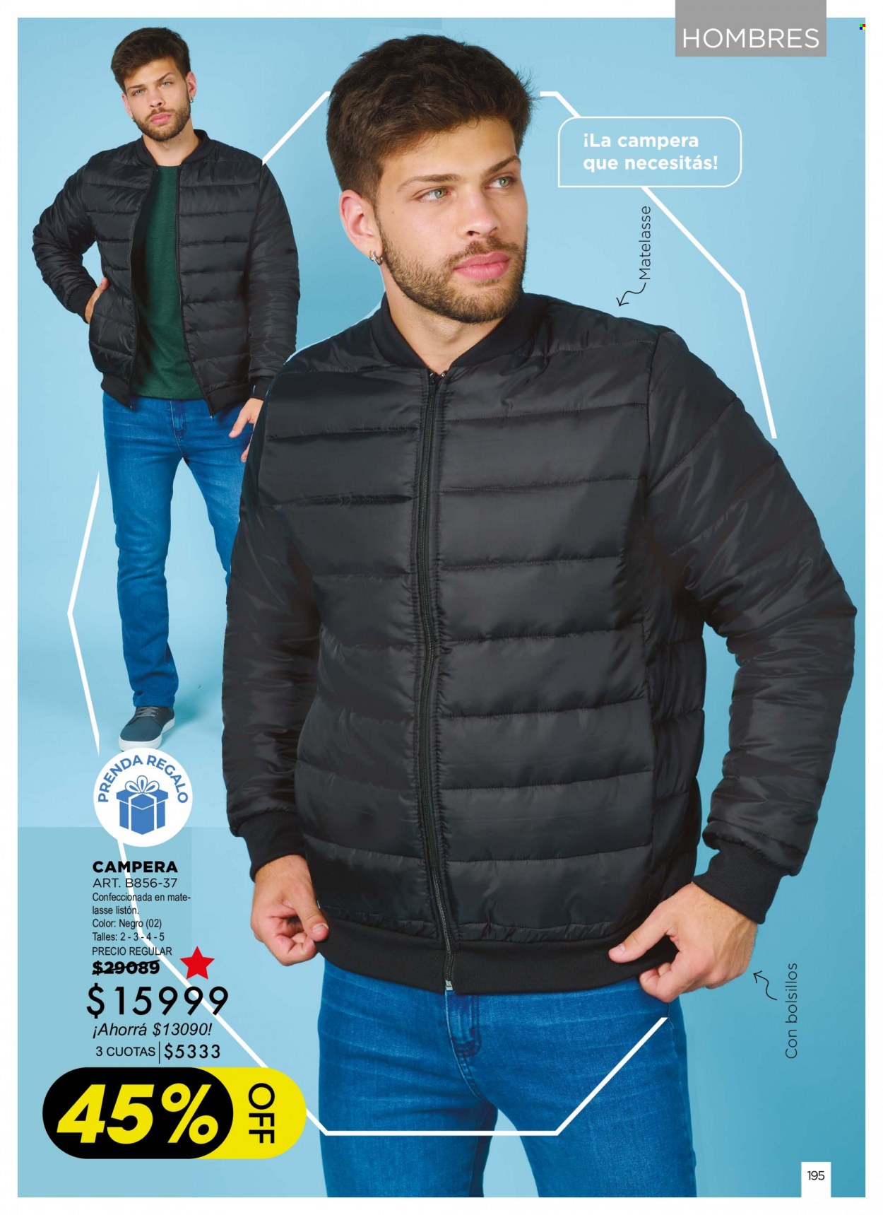 Folleto actual Juana Bonita - Ventas - campera. Página 195.