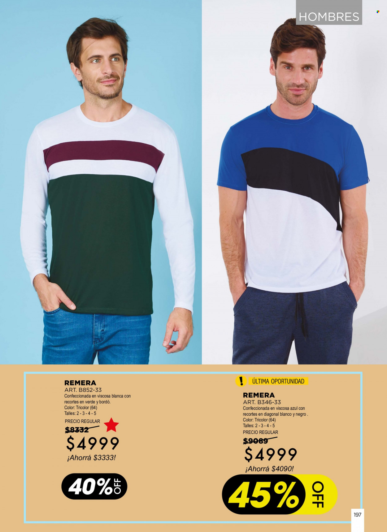 Folleto actual Juana Bonita - Ventas - remera. Página 197.
