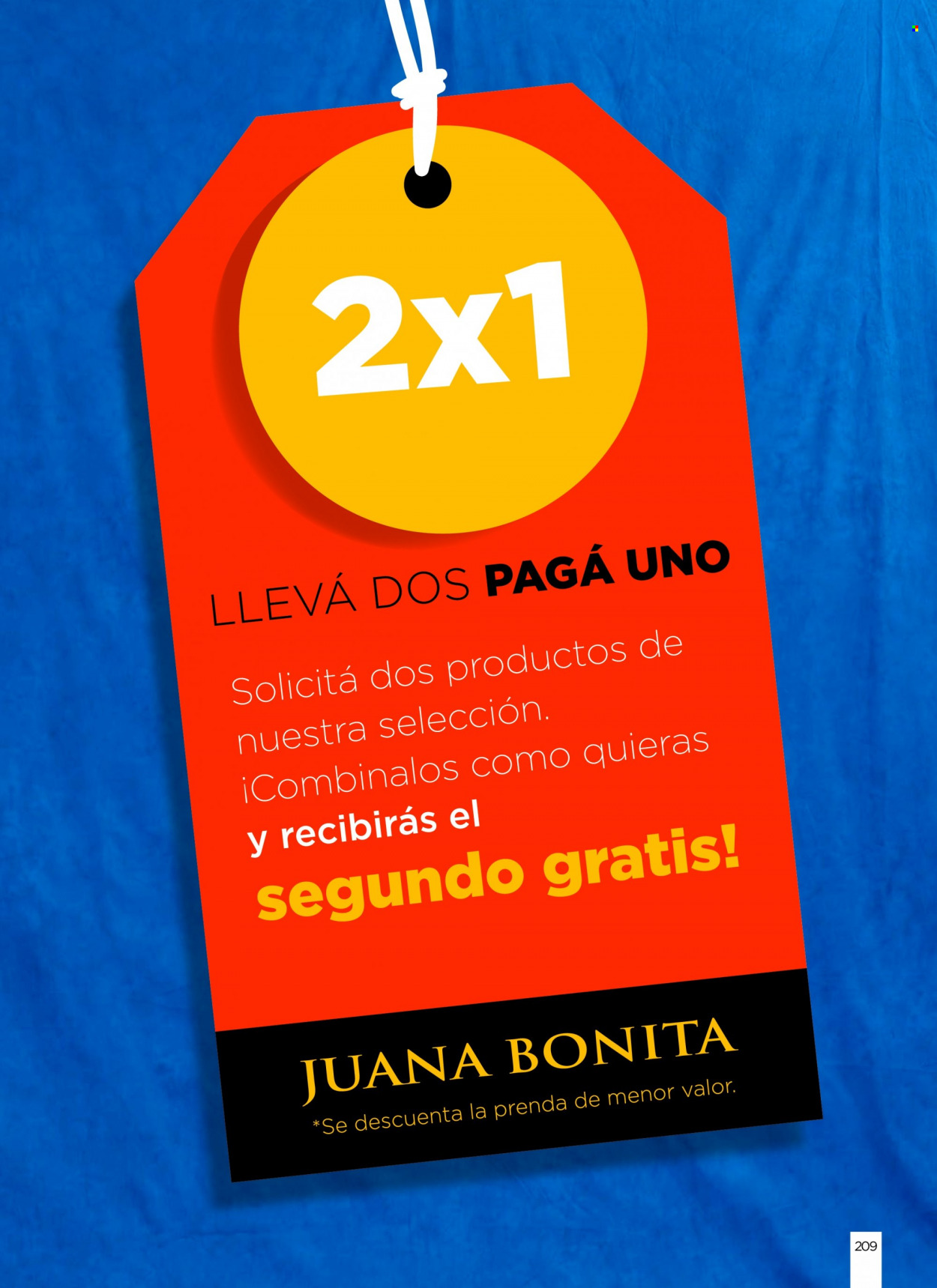 Catálogo Juana Bonita. Página 209.