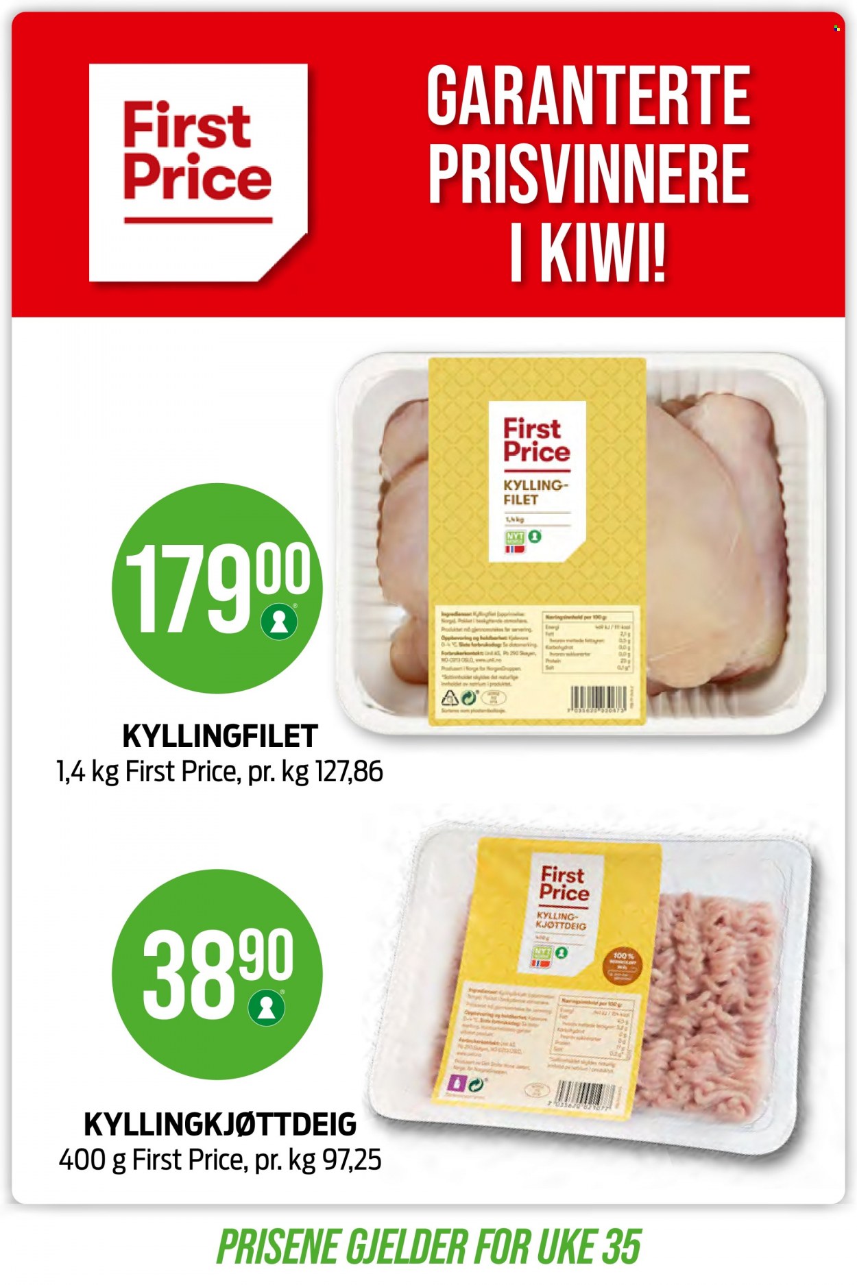 Kundeavis KIWI. Side 1