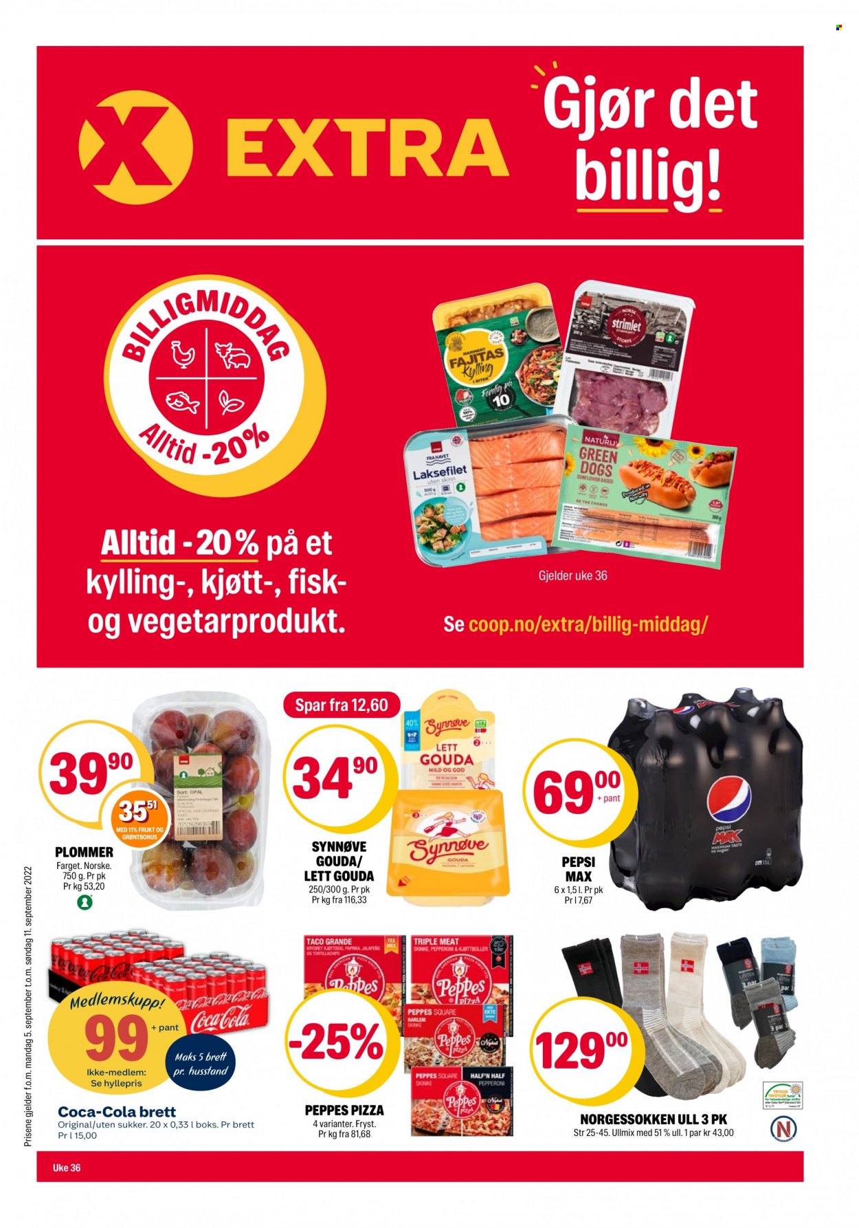 Kundeavis Coop Extra - 5.9.2022 - 11.9.2022. Side 1