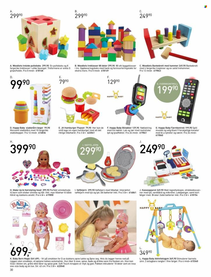 thumbnail - Kundeavis Sparkjøp - Produkter fra tilbudsaviser - sminkehode, kasseapparat, lue, Baby Born. Side 28.