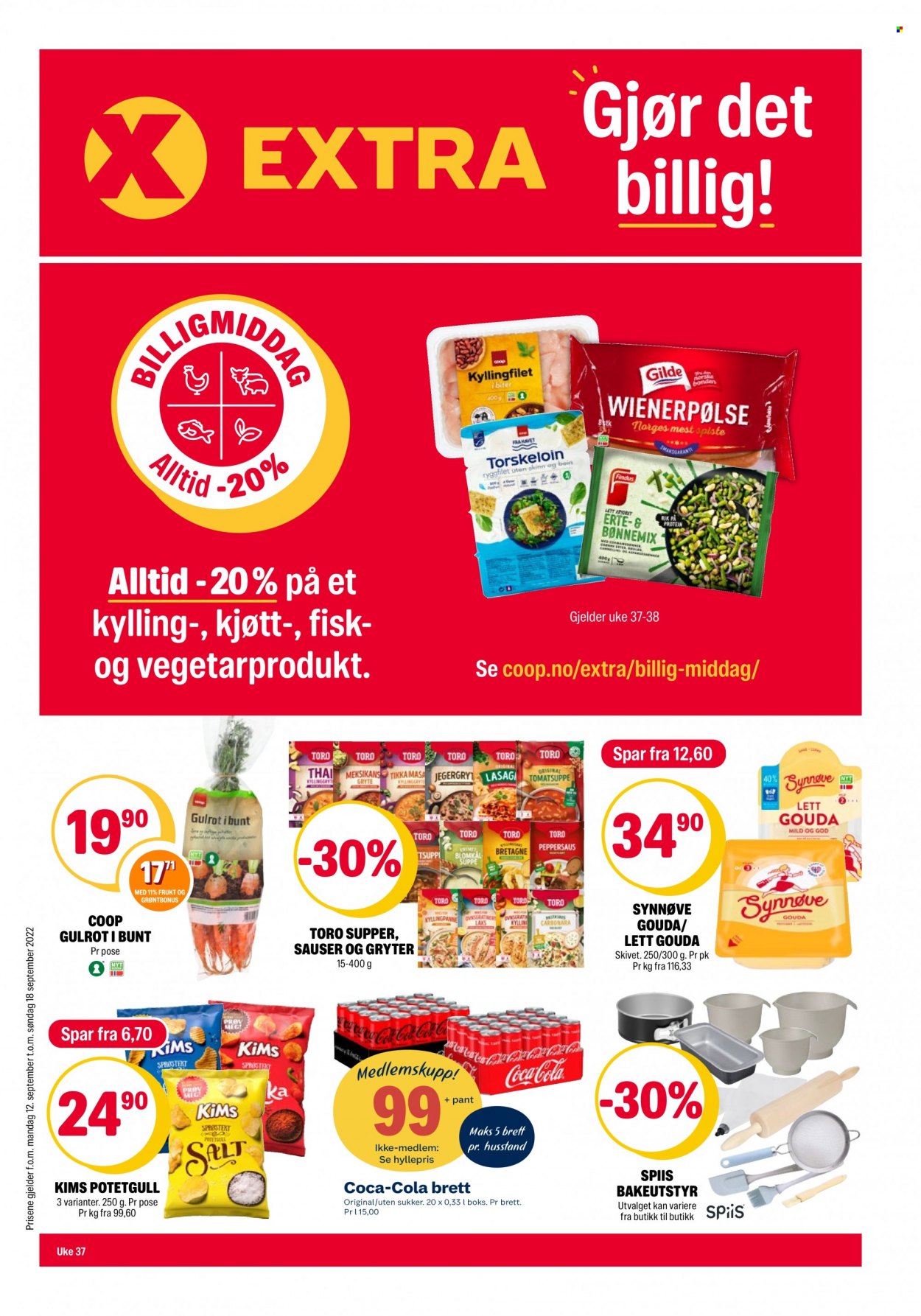 Kundeavis Coop Extra - 12.9.2022 - 18.9.2022. Side 1