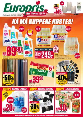 Kundeavis Europris - 19.9.2022 - 24.9.2022.