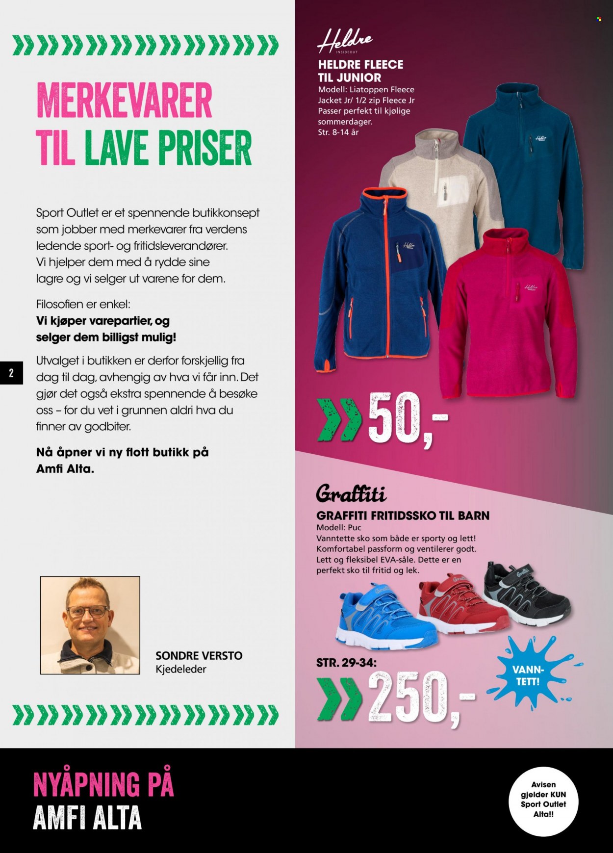 thumbnail - Kundeavis Sport Outlet - 22.9.2022 - 24.9.2022 - Produkter fra tilbudsaviser - vann, sko. Side 2.