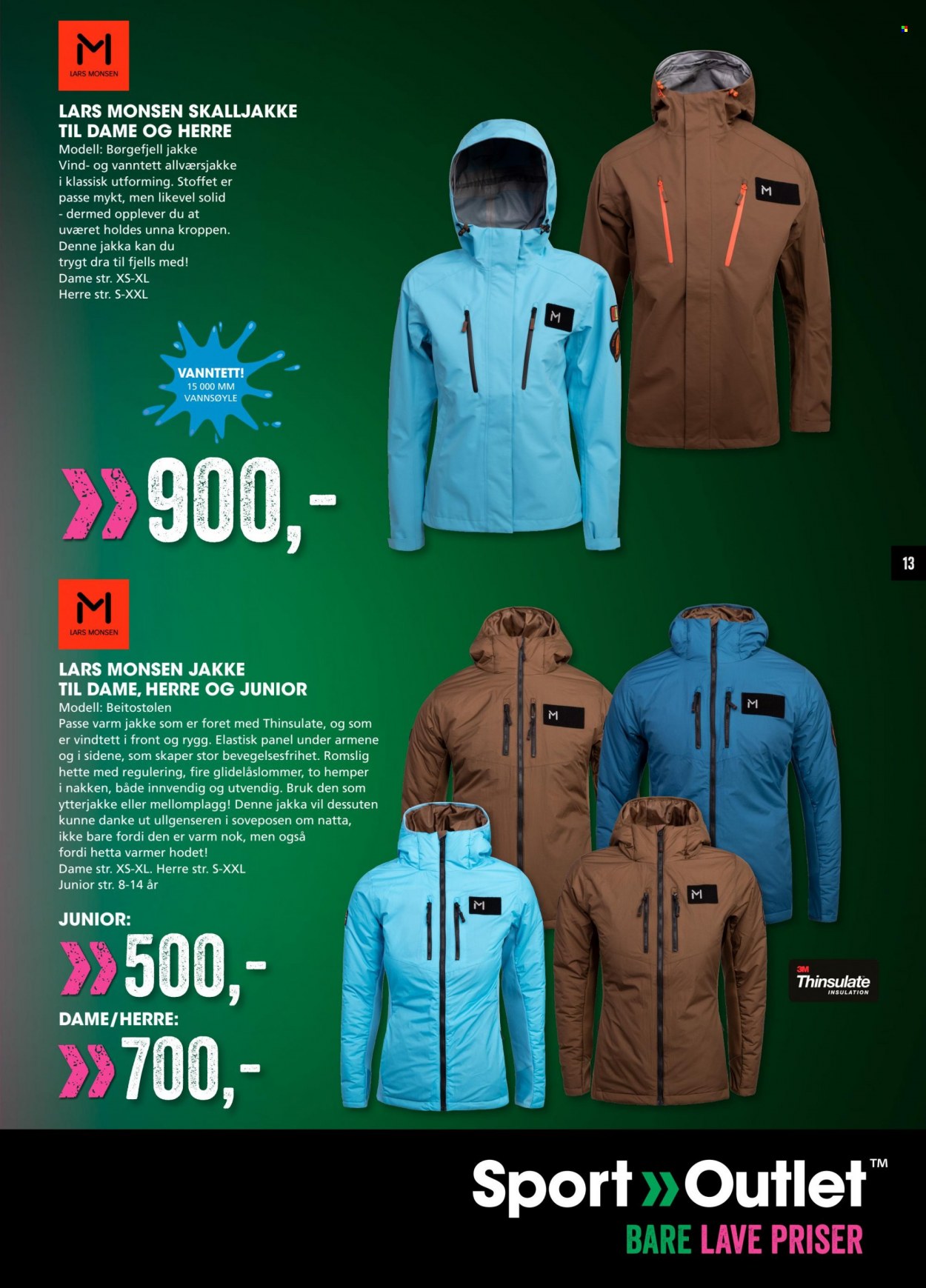 Kundeavis Sport Outlet - 22.9.2022 - 24.9.2022 - Produkter fra tilbudsaviser - jakke, varmer. Side 13.