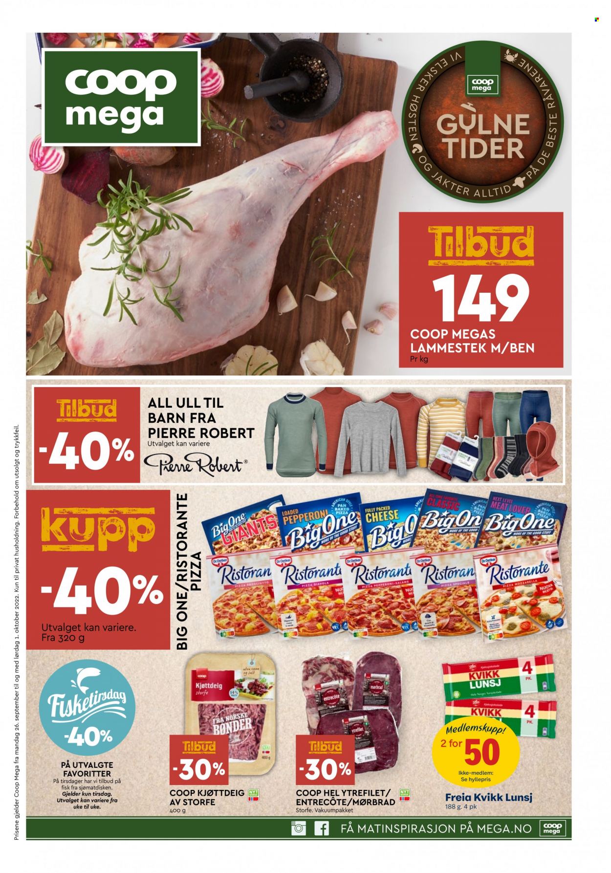 Kundeavis Coop Mega - 26.9.2022 - 1.10.2022. Side 1