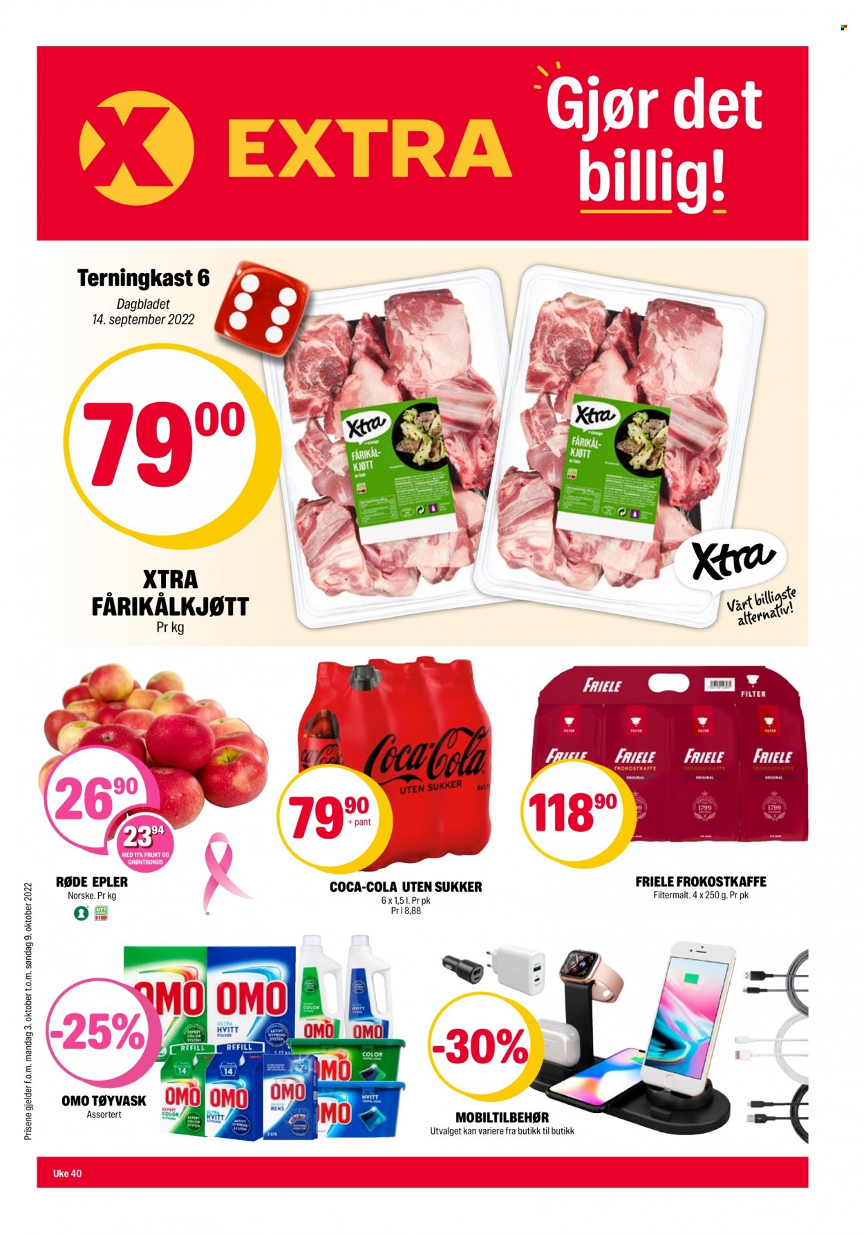 Kundeavis Coop Extra - 3.10.2022 - 9.10.2022. Side 1