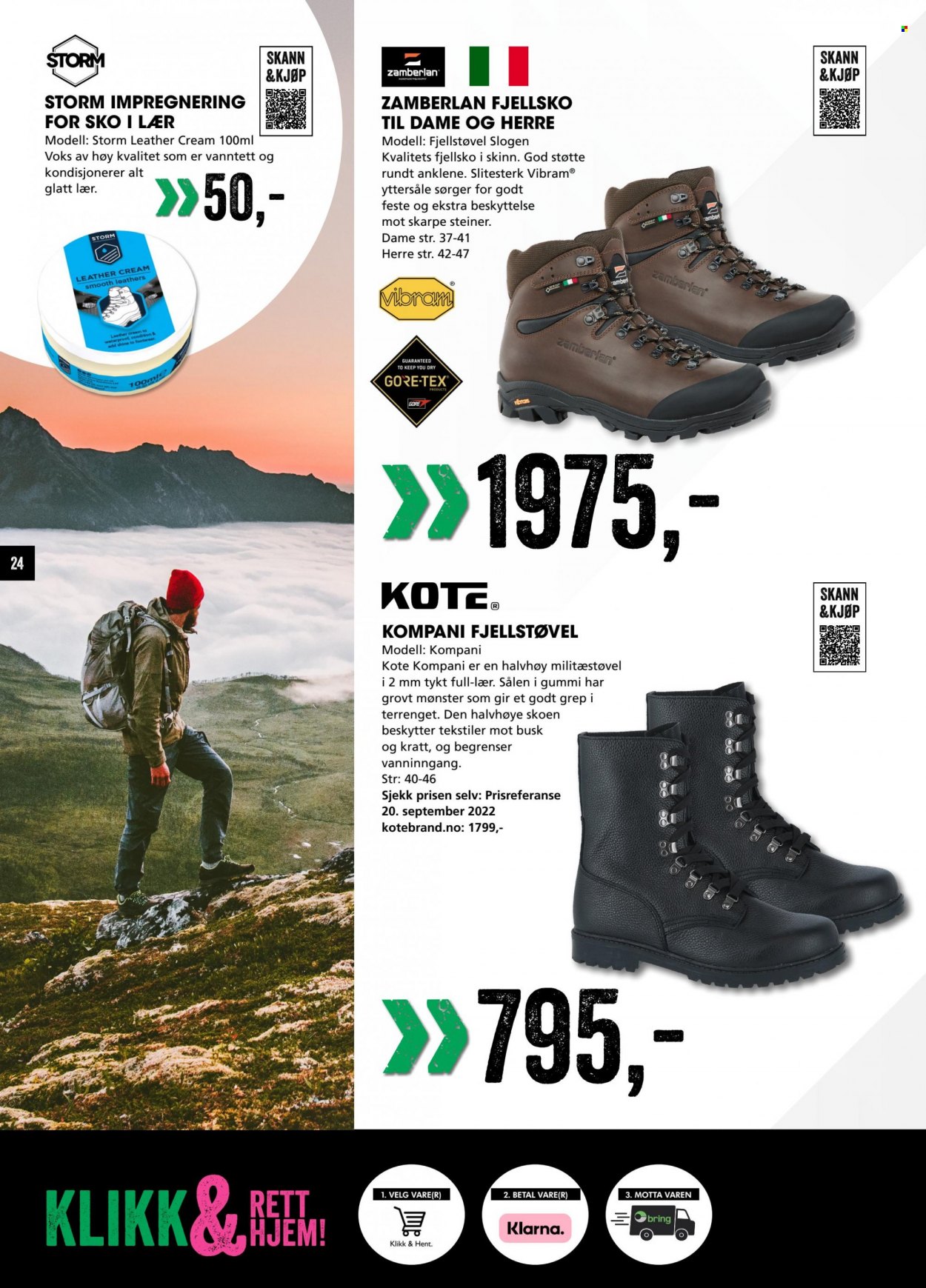 thumbnail - Kundeavis Sport Outlet - 4.10.2022 - 8.10.2022 - Produkter fra tilbudsaviser - fjellsko. Side 24.