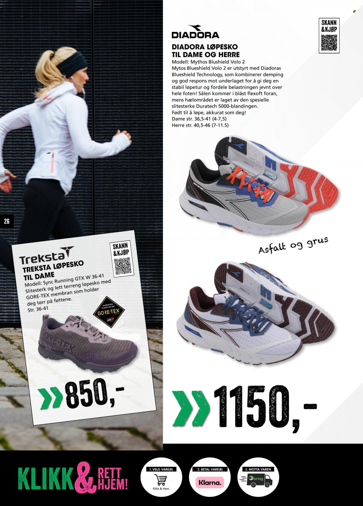thumbnail - Kundeavis Sport Outlet - 4.10.2022 - 8.10.2022 - Produkter fra tilbudsaviser - Diadora, løpesko. Side 26.
