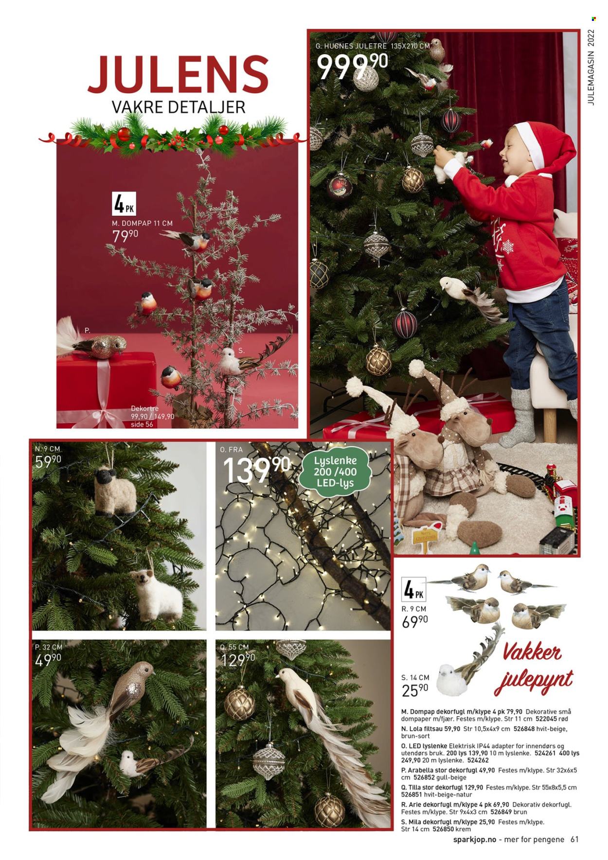 thumbnail - Kundeavis Sparkjøp - Produkter fra tilbudsaviser - juletre, julepynt. Side 61.