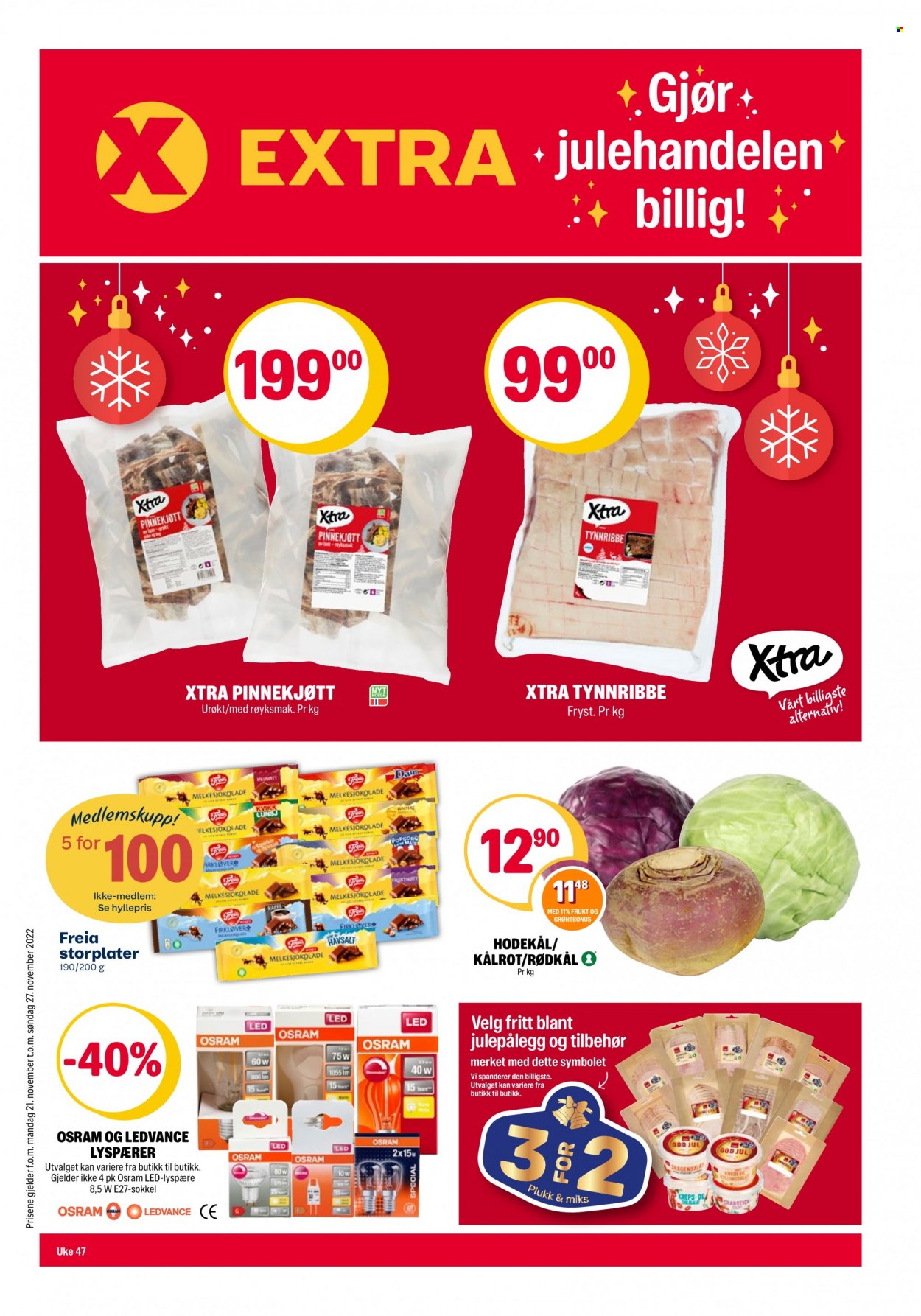 Kundeavis Coop Extra - 21.11.2022 - 27.11.2022. Side 1