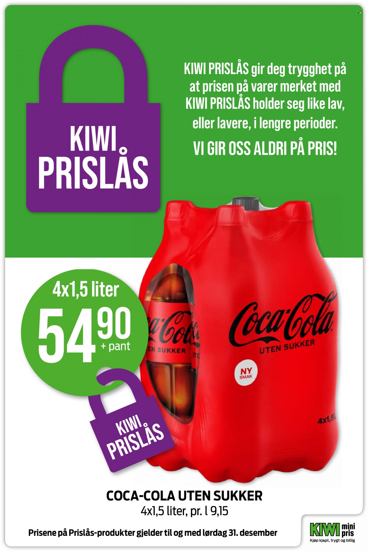 thumbnail - Kundeavis KIWI - 28.11.2022 - 31.12.2022 - Produkter fra tilbudsaviser - Coca-Cola. Side 6.