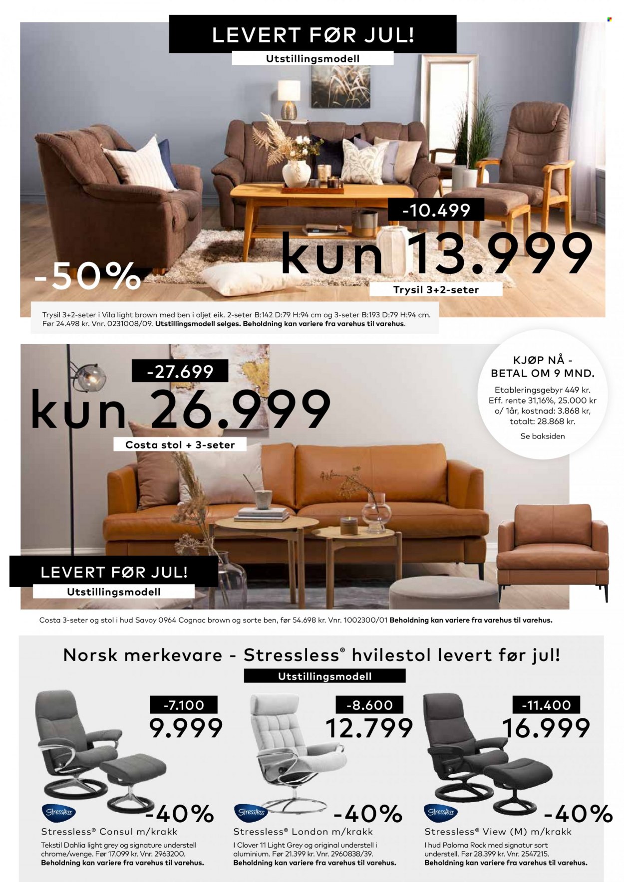 thumbnail - Kundeavis Skeidar - 30.11.2022 - 4.12.2022 - Produkter fra tilbudsaviser - stol, hvilestol. Side 20.