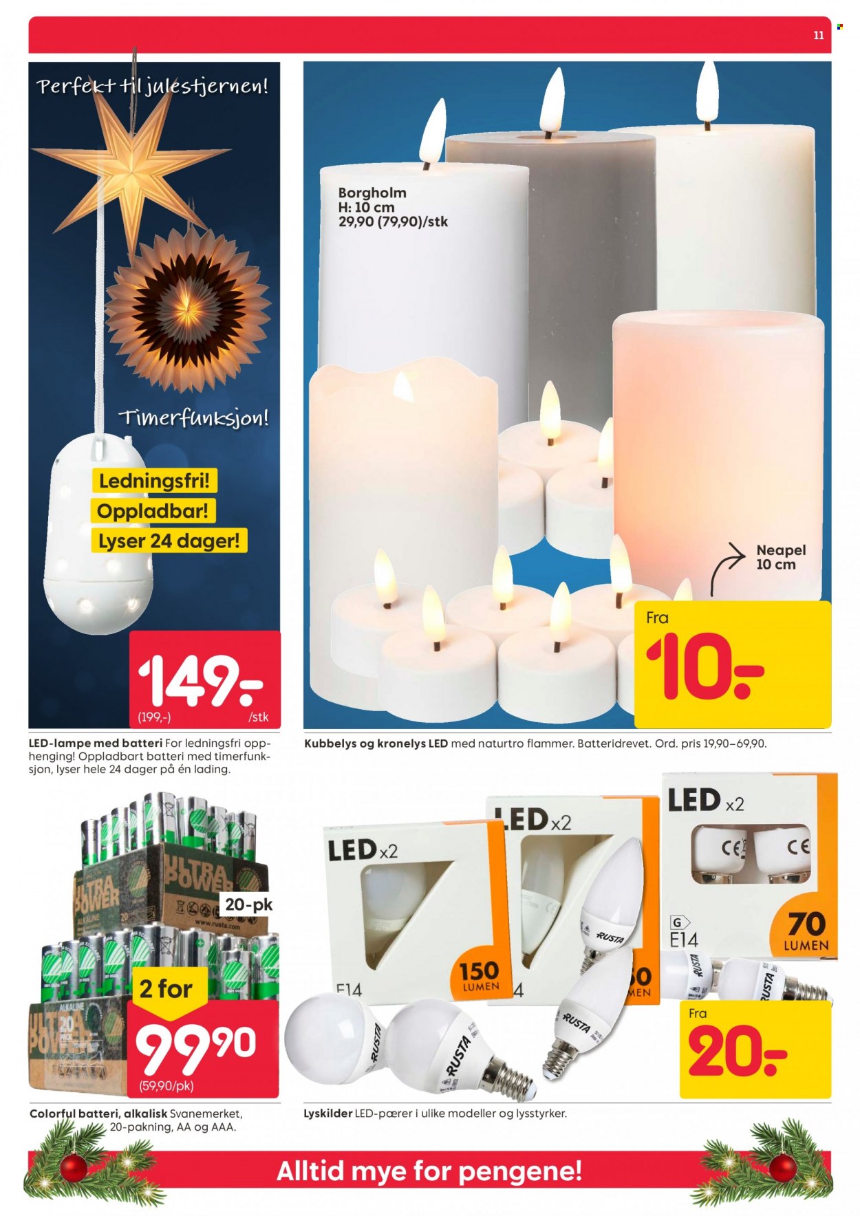 thumbnail - Kundeavis Rusta - 1.12.2022 - 6.12.2022 - Produkter fra tilbudsaviser - lampe. Side 11.