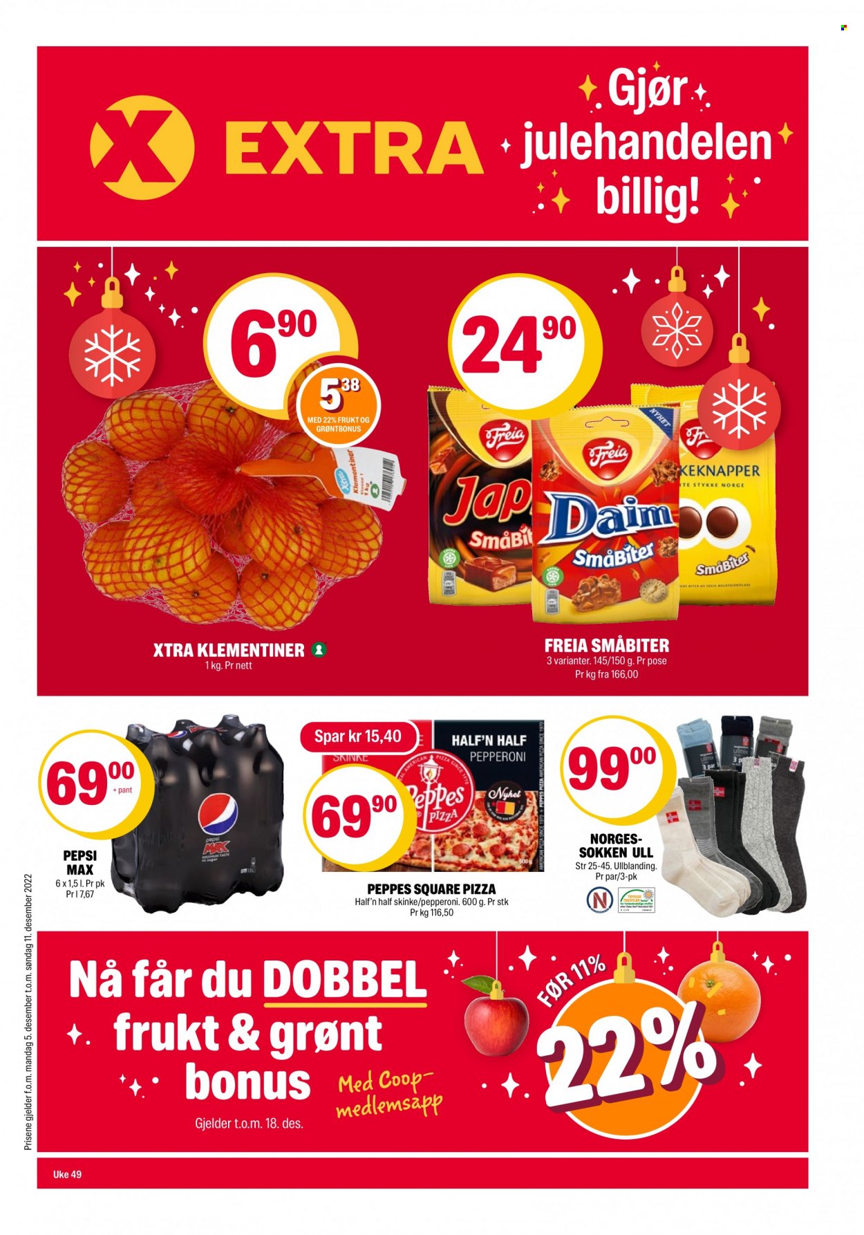 Kundeavis Coop Extra - 5.12.2022 - 11.12.2022. Side 1