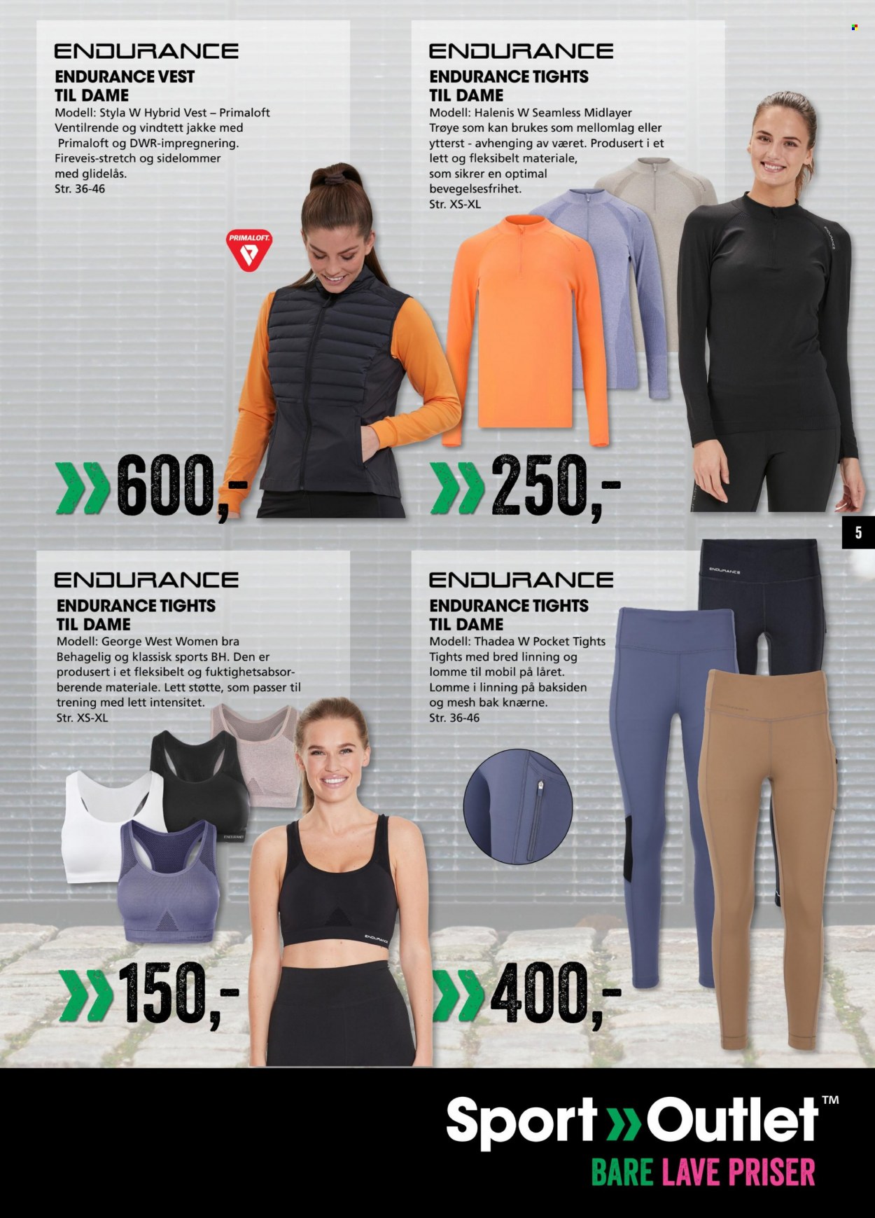 thumbnail - Kundeavis Sport Outlet - Produkter fra tilbudsaviser - vest, BH, trøye, tights. Side 5.