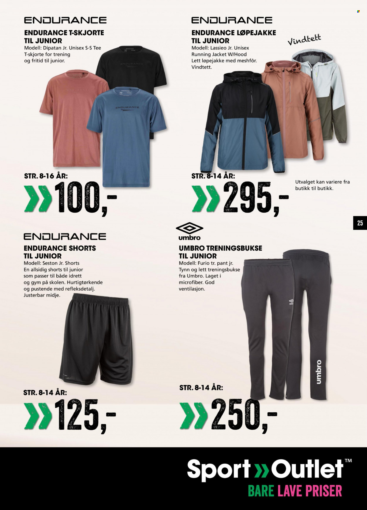 thumbnail - Kundeavis Sport Outlet - Produkter fra tilbudsaviser - Umbro, shorts, t-skjorte, skjorte, treningsbukse. Side 25.