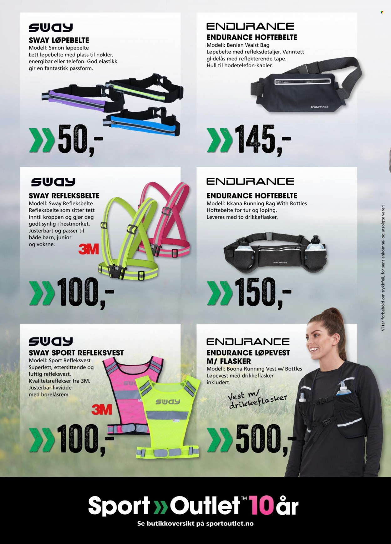 thumbnail - Kundeavis Sport Outlet - Produkter fra tilbudsaviser - vest, løpevest, løpebelte, refleksvest. Side 28.