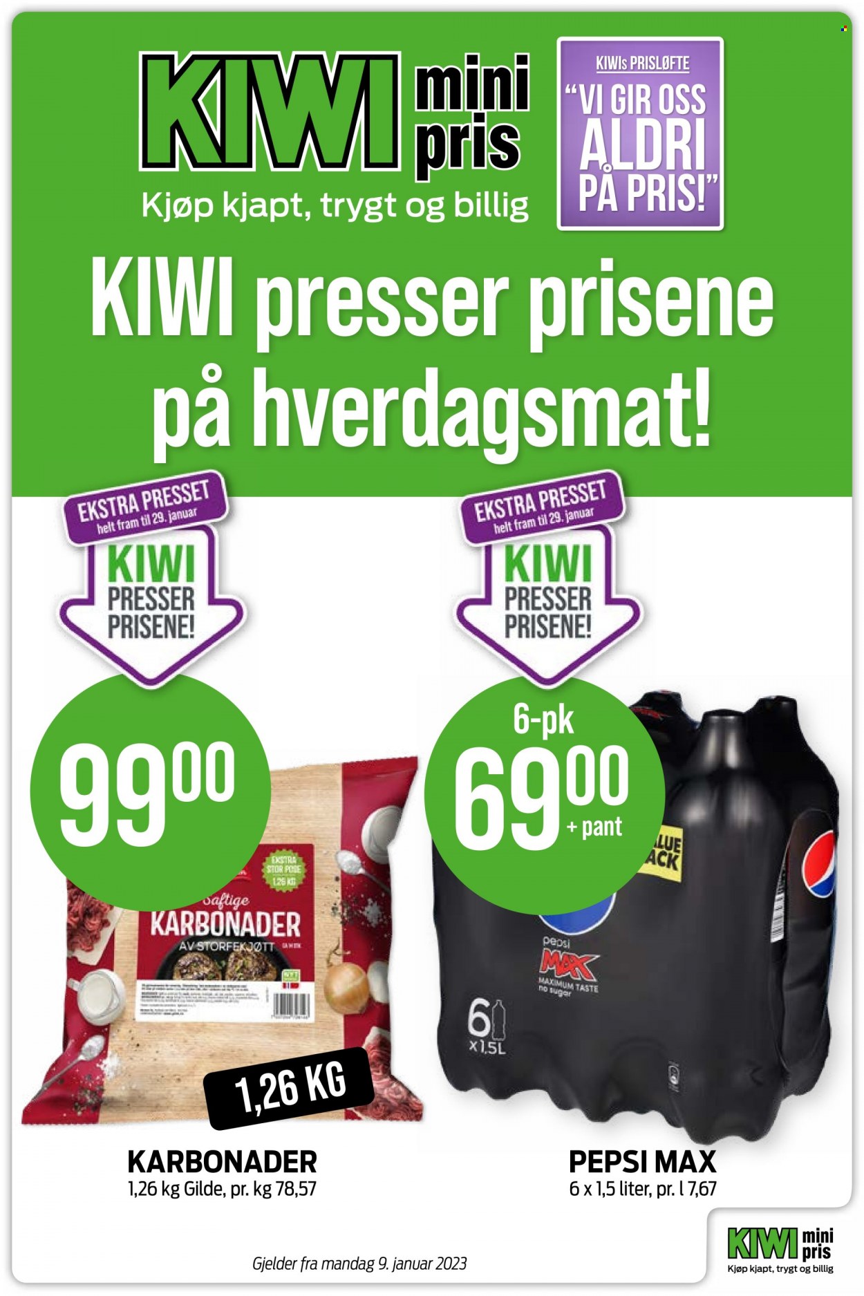 Kundeavis KIWI. Side 1