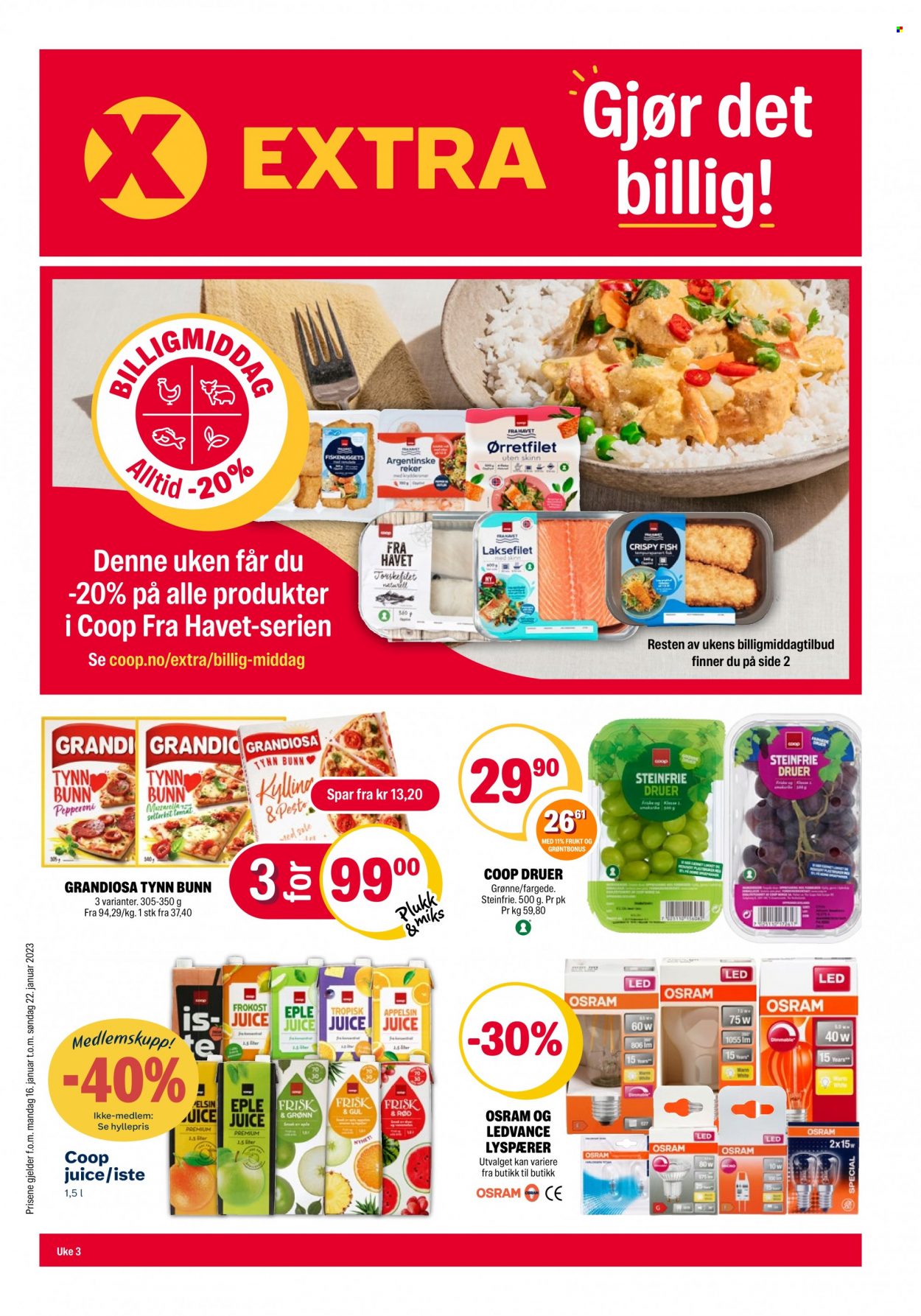 Kundeavis Coop Extra - 16.1.2023 - 22.1.2023. Side 1