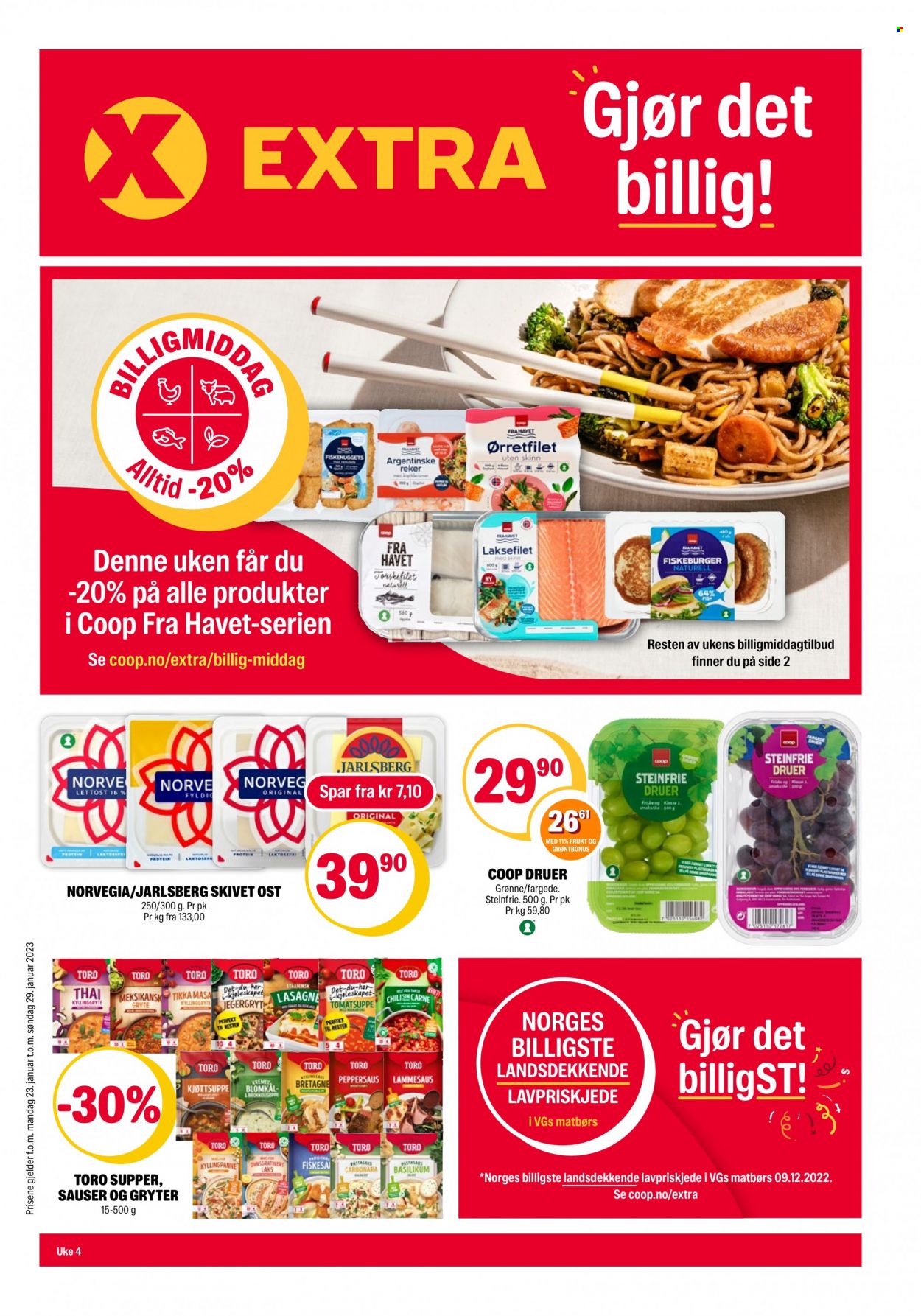 Kundeavis Coop Extra - 23.1.2023 - 29.1.2023. Side 1