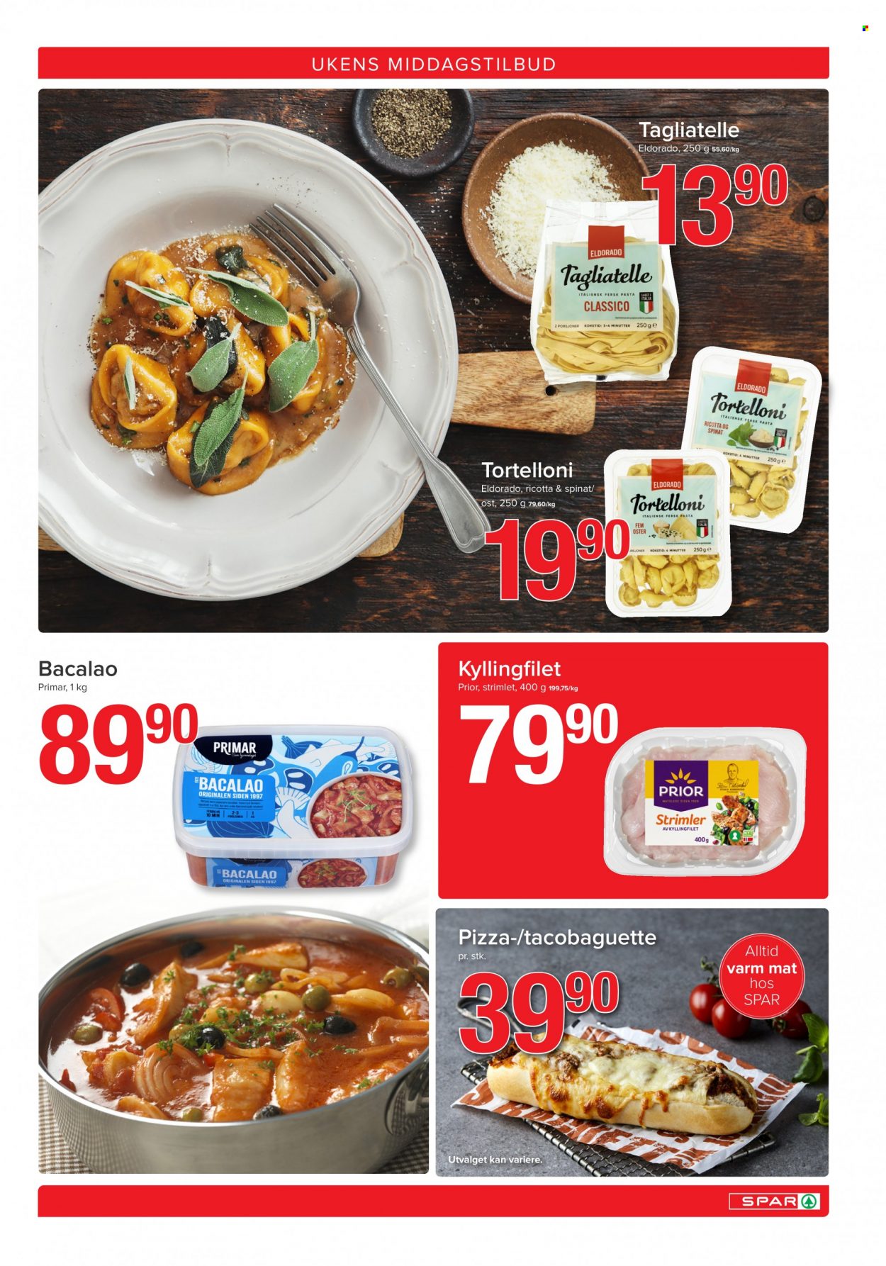 thumbnail - Kundeavis SPAR - 30.1.2023 - 5.2.2023 - Produkter fra tilbudsaviser - kyllingfilet, kyllingkjøtt, pizza, tortelloni, ost, pasta, tagliatelle. Side 3.