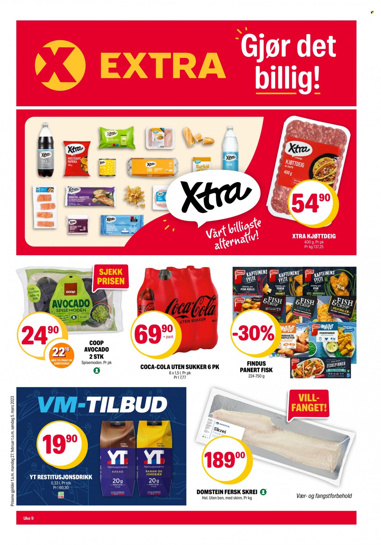 Kundeavis Coop Extra - 27.2.2023 - 5.3.2023. Side 1