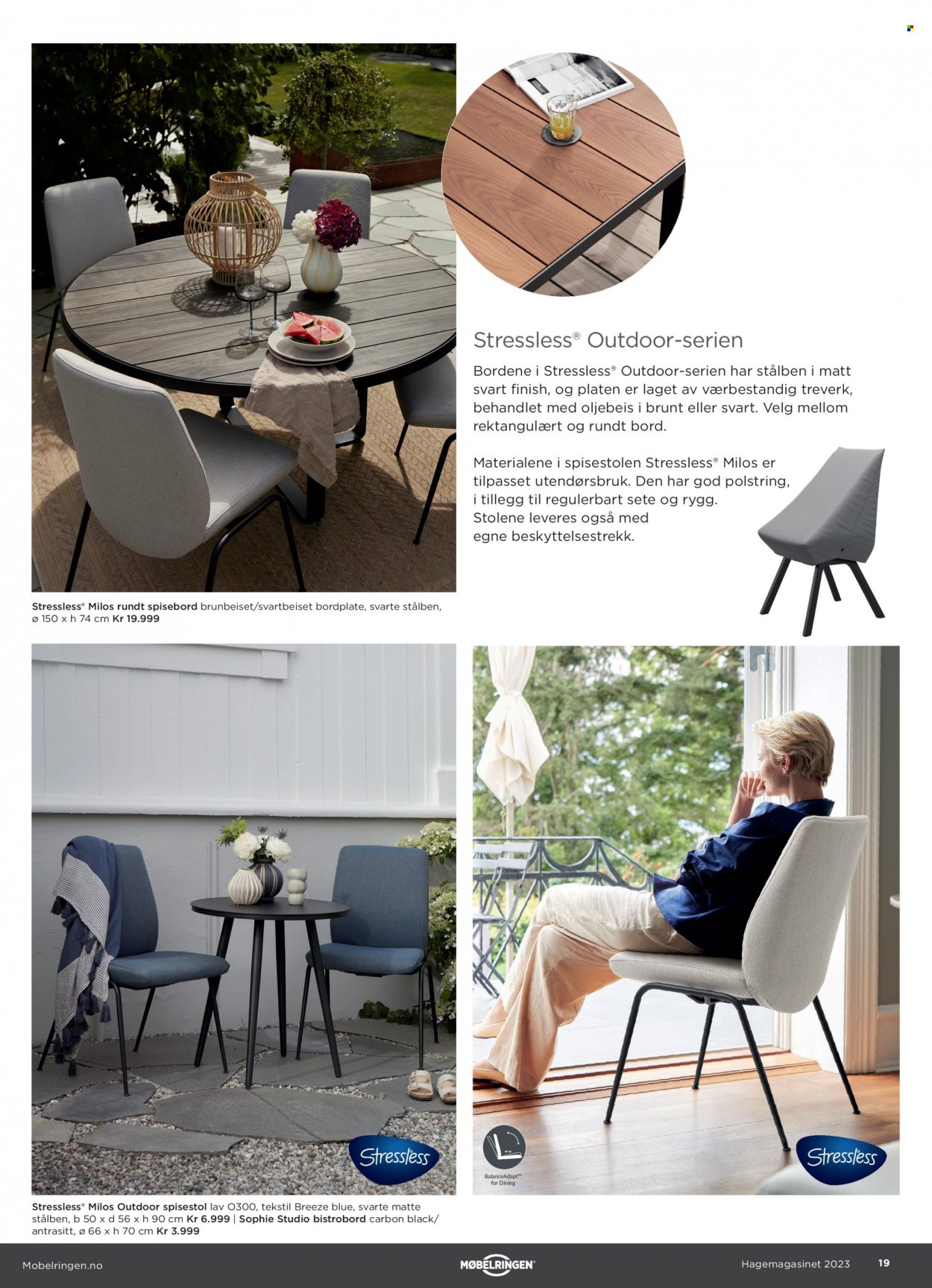 thumbnail - Kundeavis Møbelringen - Produkter fra tilbudsaviser - bord, spisebord, rundt bord, stol, spisestol. Side 19.