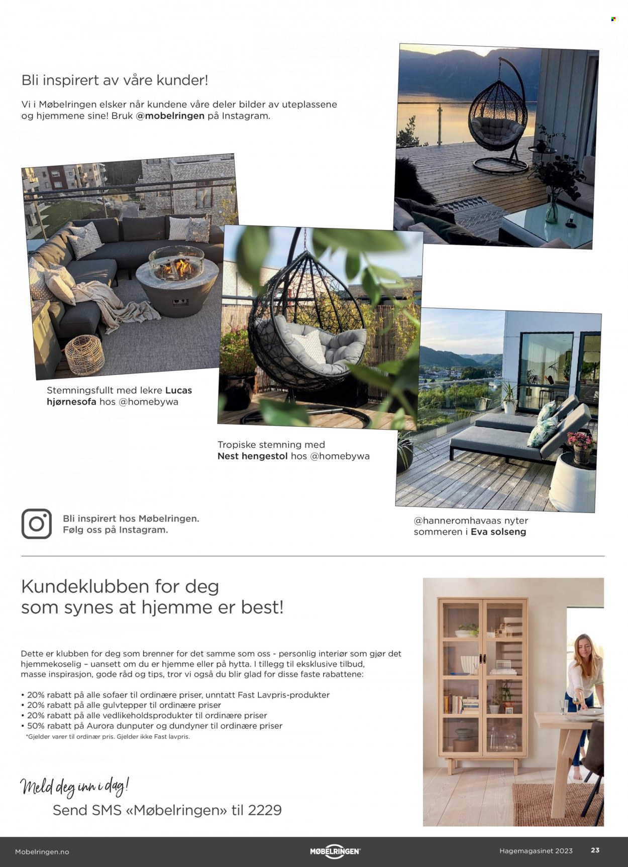 thumbnail - Kundeavis Møbelringen - Produkter fra tilbudsaviser - hjørnesofa, sofa, solseng. Side 23.