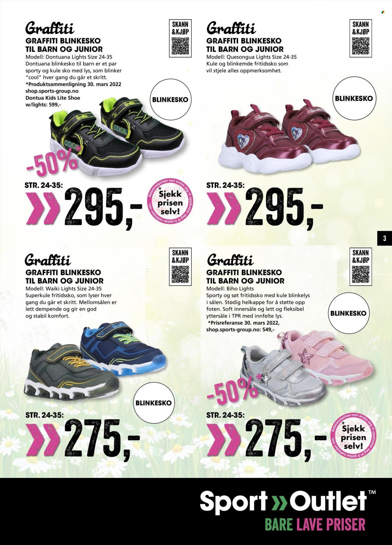 thumbnail - Kundeavis Sport Outlet - 20.4.2023 - 30.4.2023 - Produkter fra tilbudsaviser - sko, blinkesko. Side 3.