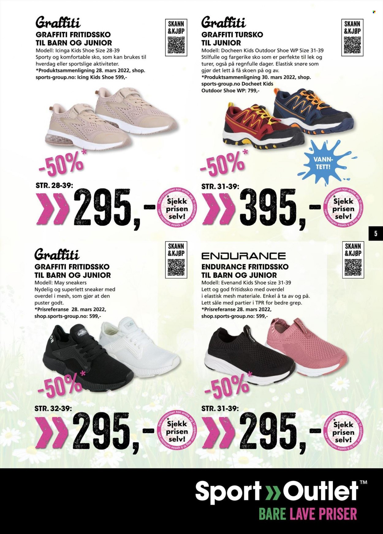 thumbnail - Kundeavis Sport Outlet - 20.4.2023 - 30.4.2023 - Produkter fra tilbudsaviser - vann, sneakers, sko, sneaker. Side 5.