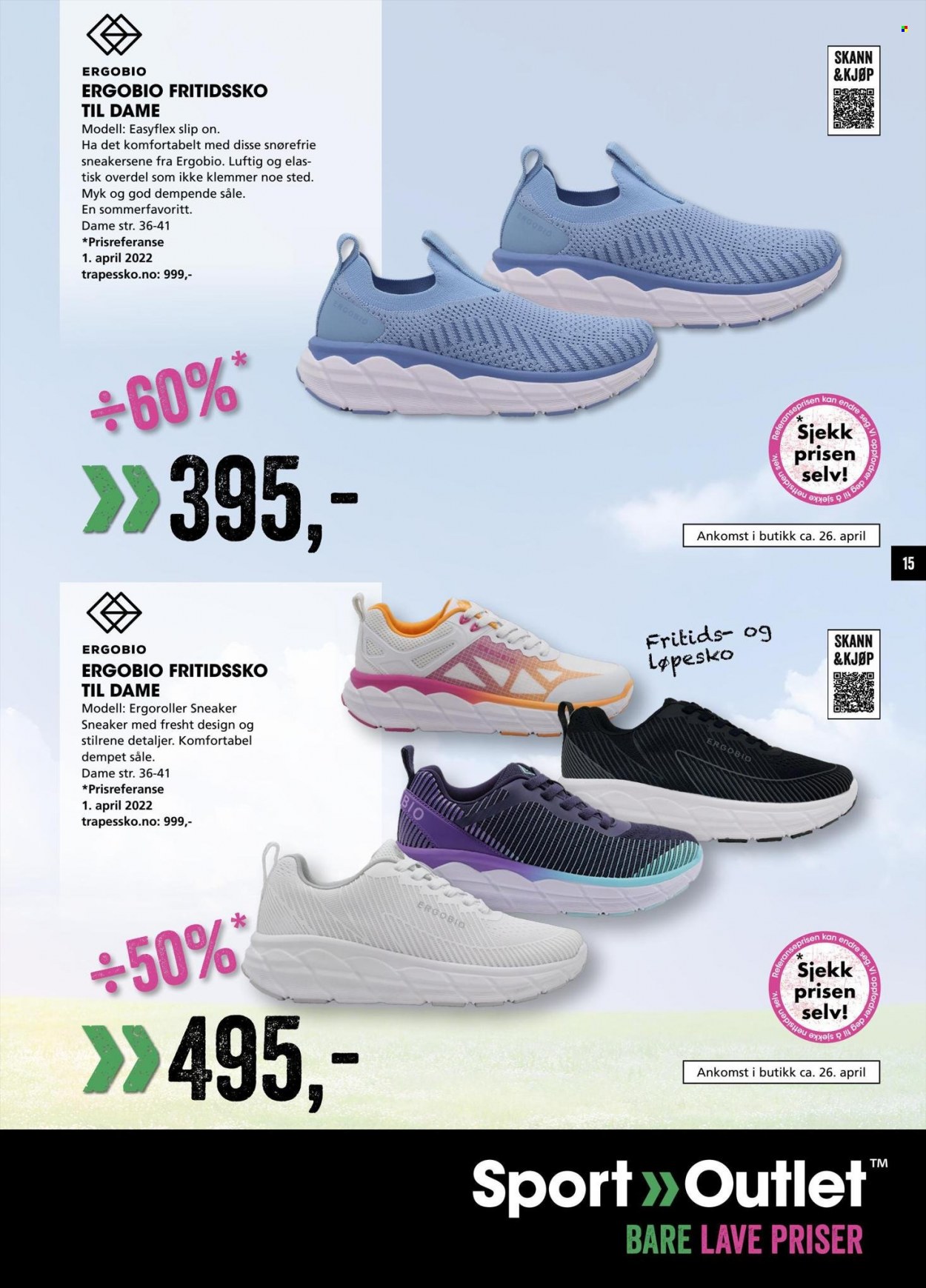 thumbnail - Kundeavis Sport Outlet - 20.4.2023 - 30.4.2023 - Produkter fra tilbudsaviser - løpesko, sneaker. Side 15.