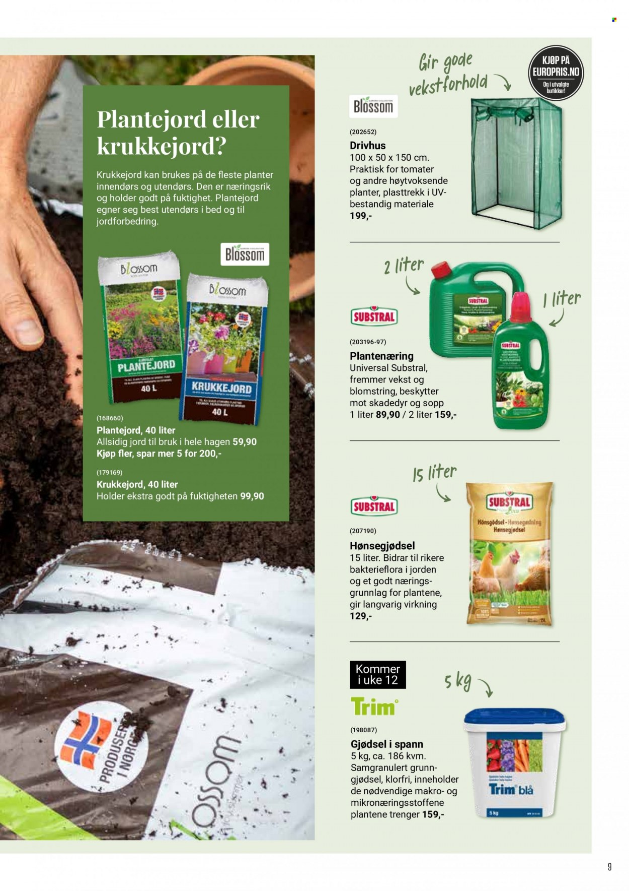 thumbnail - Kundeavis Europris - Produkter fra tilbudsaviser - planter. Side 9.