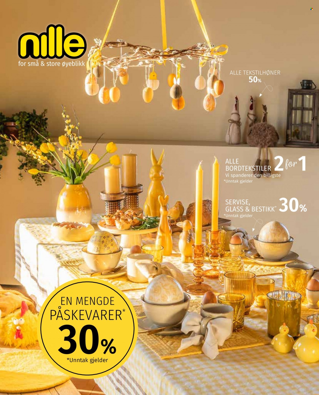 thumbnail - Kundeavis Nille - 26.3.2023 - 8.4.2023 - Produkter fra tilbudsaviser - bestikk, servise. Side 1.