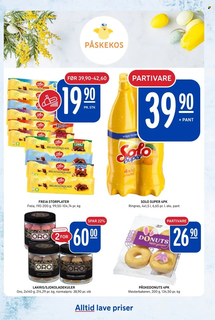 thumbnail - Kundeavis Rema 1000 - 27.3.2023 - 9.4.2023 - Produkter fra tilbudsaviser - melkesjokolade, Freia. Side 9.