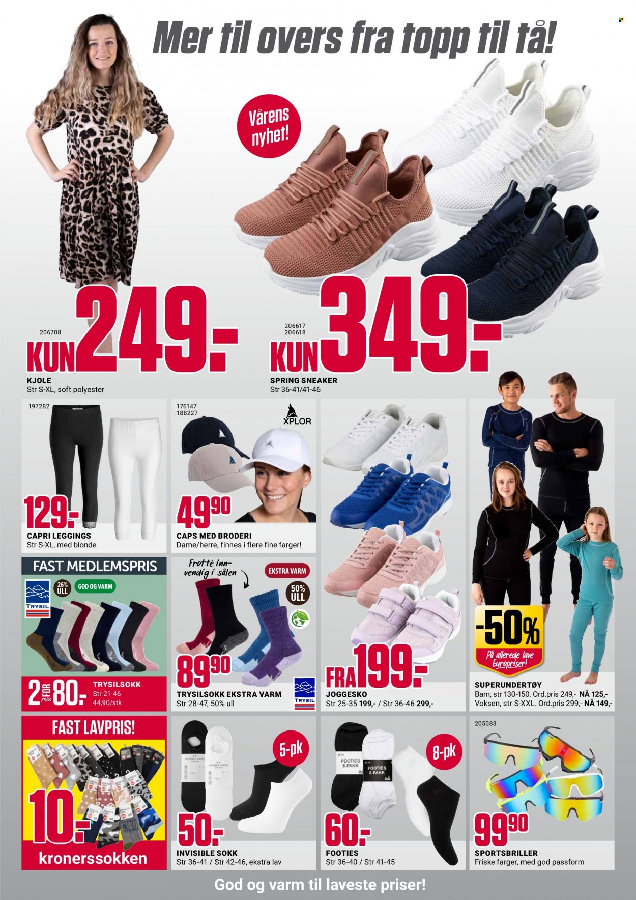 thumbnail - Kundeavis Europris - 27.3.2023 - 1.4.2023 - Produkter fra tilbudsaviser - kjole, leggings, joggesko, sneaker. Side 7.