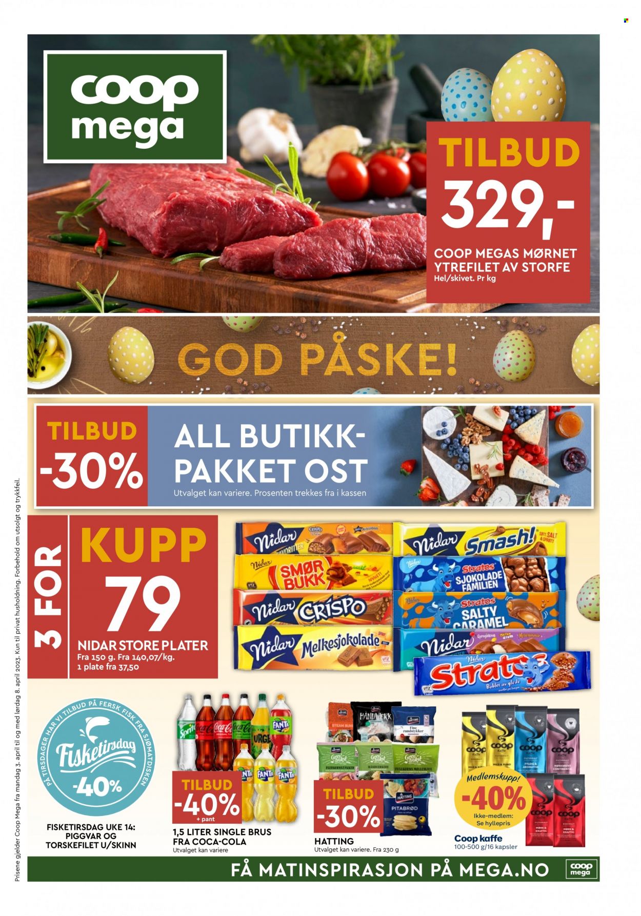 Kundeavis Coop Mega - 3.4.2023 - 8.4.2023. Side 1