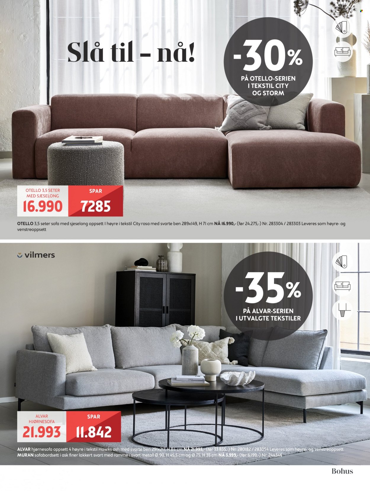 thumbnail - Kundeavis Bohus - 22.5.2023 - 11.6.2023 - Produkter fra tilbudsaviser - hjørnesofa, sofa. Side 3.