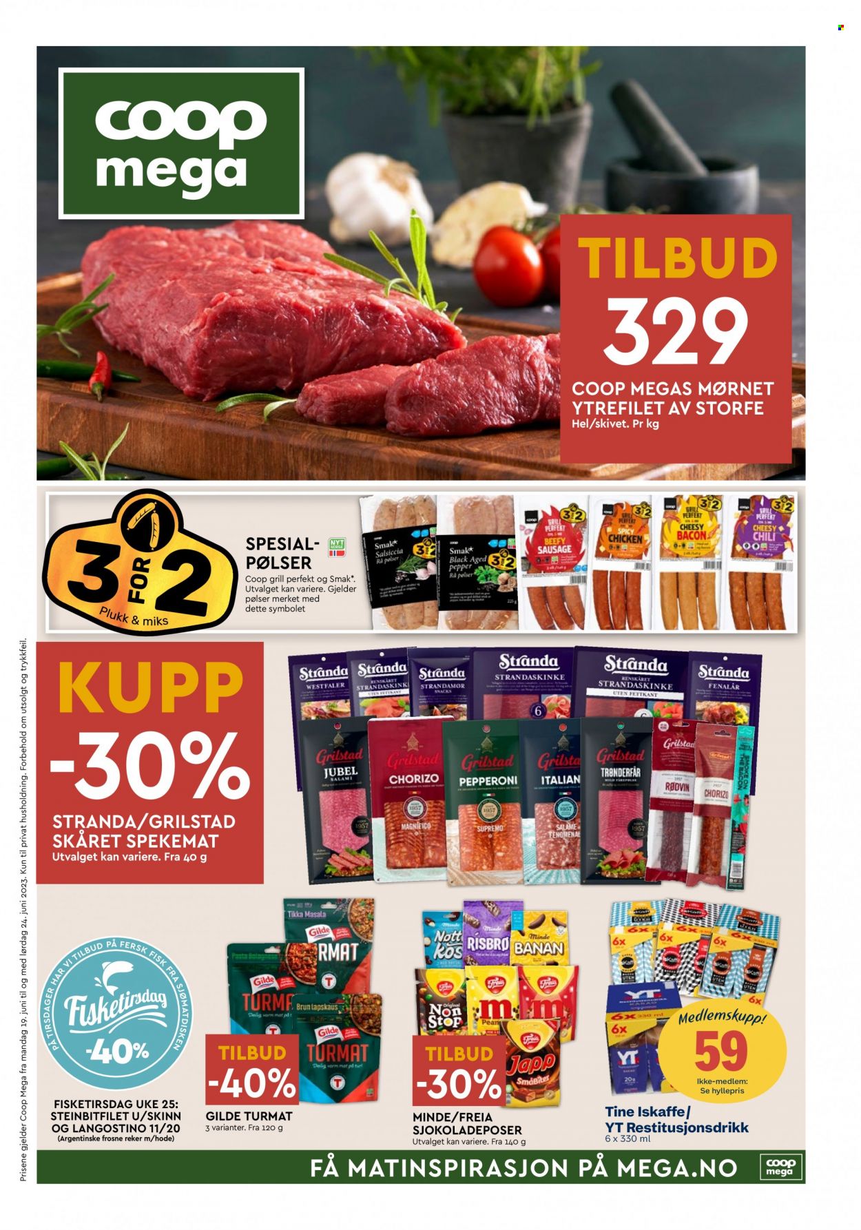 Kundeavis Coop Mega - 19.6.2023 - 24.6.2023. Side 1
